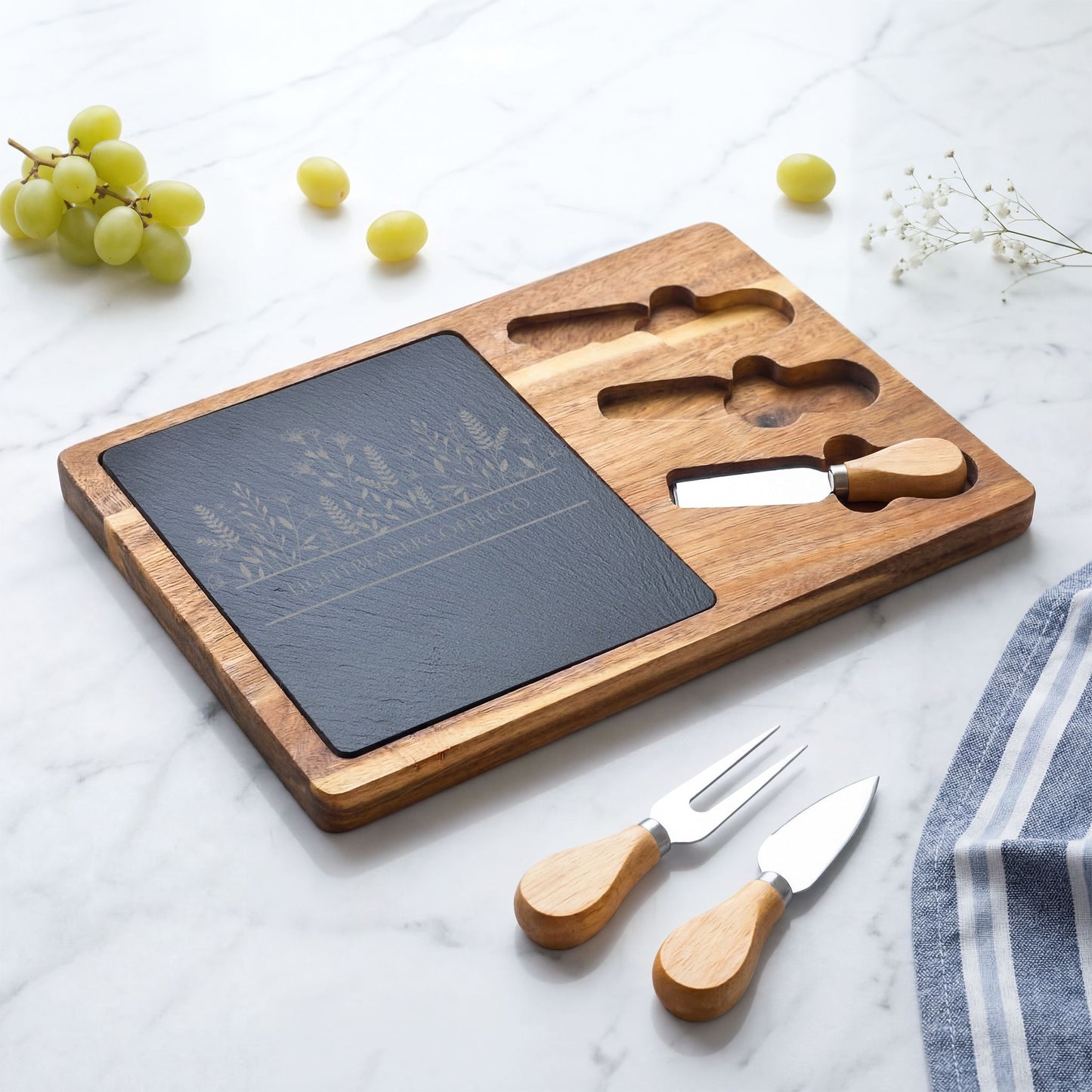 The Roastery Charcuterie Board Engraved