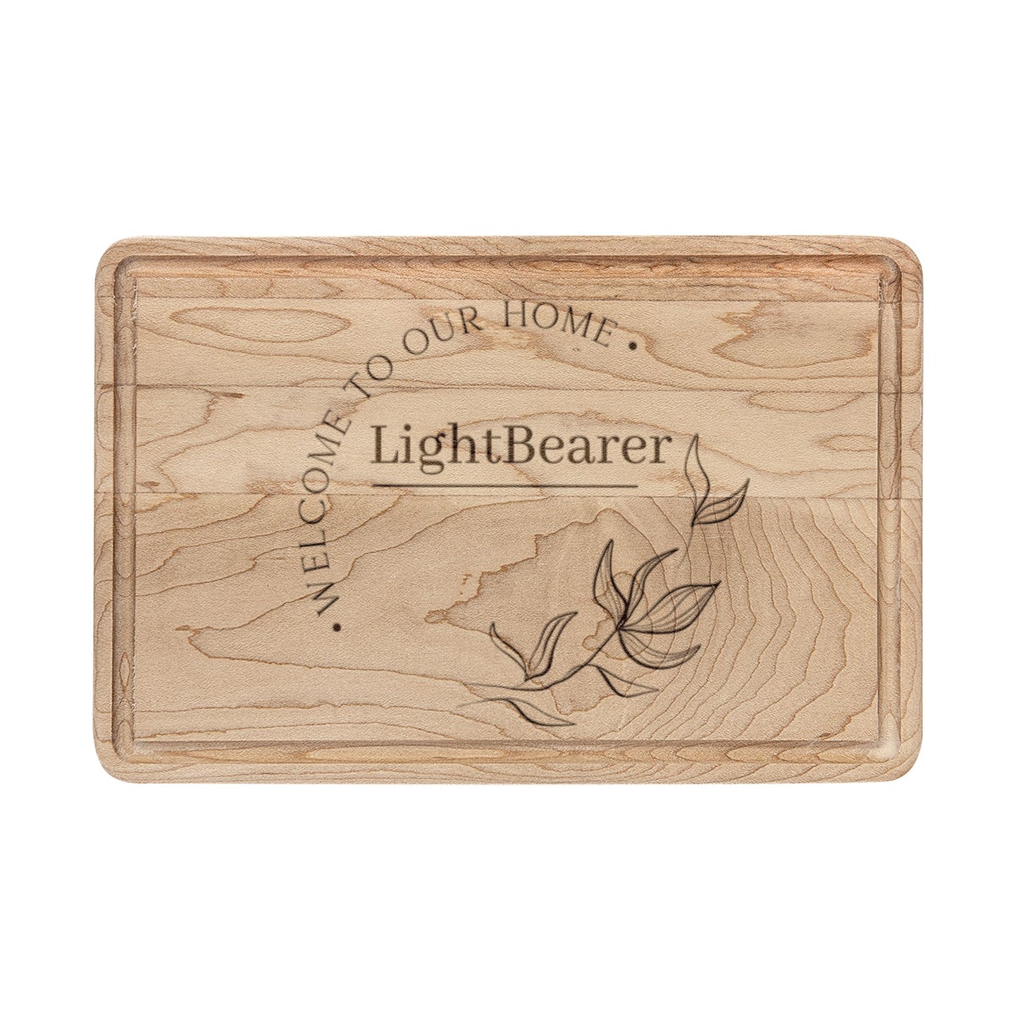 French Roast Wooden Cutting Board Engraved