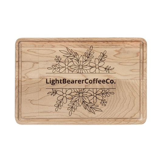 Black Flame Brew Wooden Cutting Board Engraved
