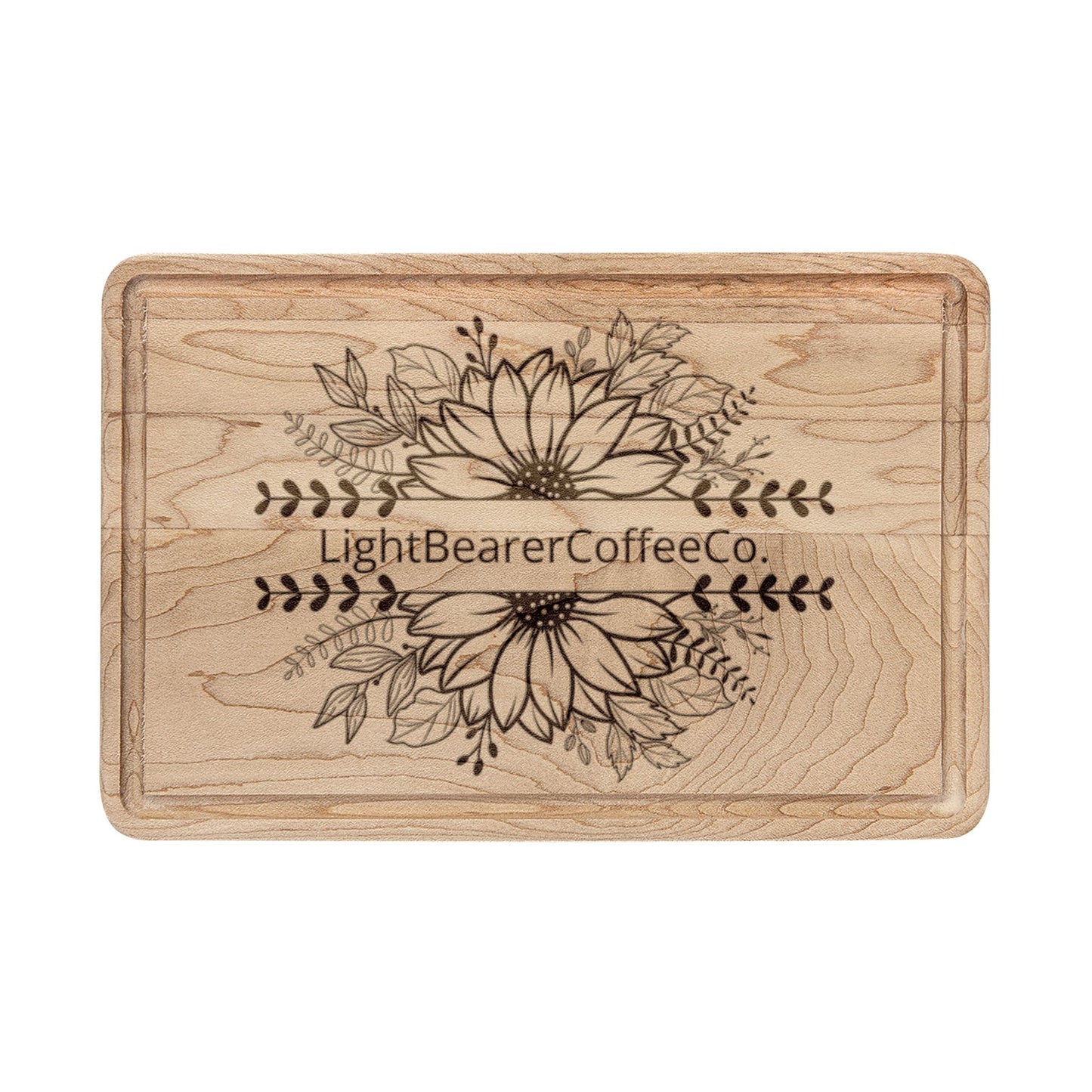 Bold Bean Wooden Cutting Board Engraved