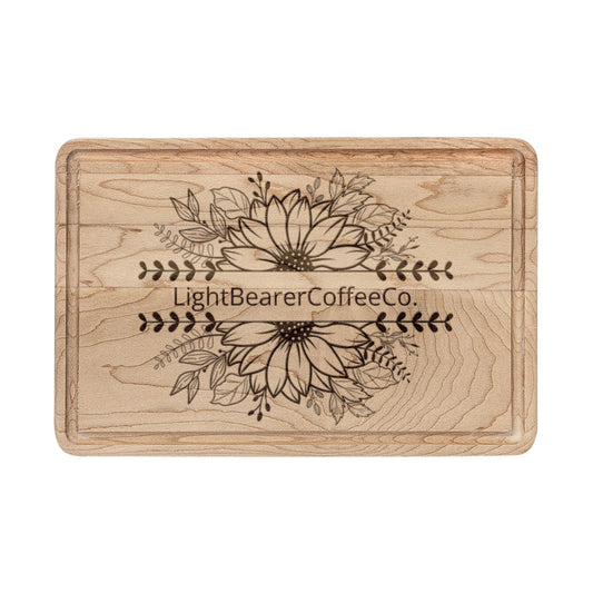 Bold Bean Wooden Cutting Board Engraved